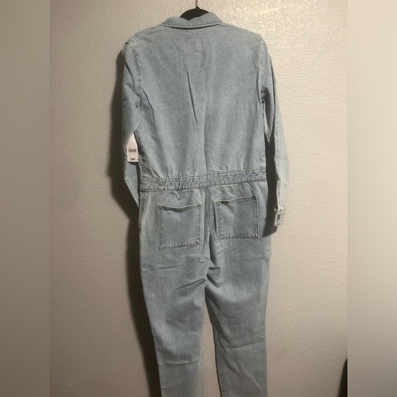NEW free people Lee Vintage Modern Union Alls Coveralls Jumpsuit Light Wash - Picture 12 of 13